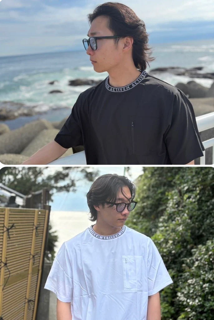 ネックロゴレイヤーＴシャツ